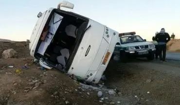  واژگونی اتوبوس در جاده رفسنجان به انار سه کشته برجا گذاشت