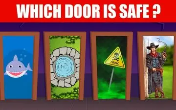 بگو ببینم  کدام در خطرناک نیست؟ سوال هوش در ایمن