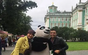 تیپ متفاوت فاطمه گودرزی و پسرش در خارج از کشور! +‌ عکس