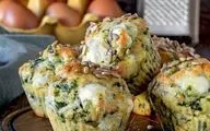 یک پیش غذای ساده و خوشمزه | طرز تهیه  مافین اسفناج !