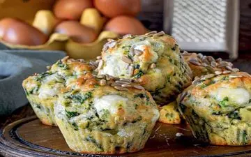 یک پیش غذای ساده و خوشمزه | طرز تهیه  مافین اسفناج !