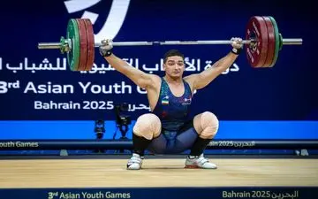 بازی های آسیایی جوانان؛ برنز بهنود نصرتی در وزنه‌برداری