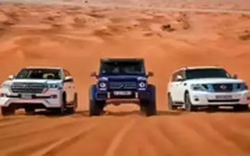 رقابت شاسی‌بلندهای بنز، نیسان و تویوتا در شیب کویر 