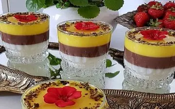 طرز تهیه مشکوفی سه رنگ | این دسر فوق العاده س!!