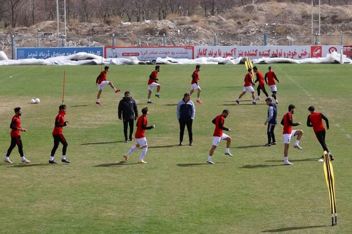 برگزاری تمرین تیم فوتبال تراکتور در تبریز 