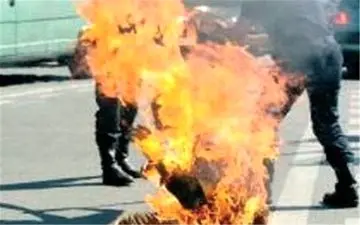 توضیحات پلیس درباره فیلم خودسوزی مرد میانسال در شبکه‌های اجتماعی
