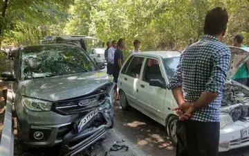 تصادف زنجیره‌ای خونین 4 خودرو در پارک ملی گلستان+جزییات 