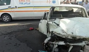 یک کشته و 9 مصدوم در تصادف تندر با پیکان در نائین