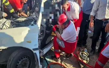 تصادف زنجیره‌ای در گالیکش با ۲۱ مصدوم