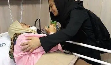 خانم بازیگر در کنار زلزله زدگان کرمانشاه، در بیمارستان/عکس