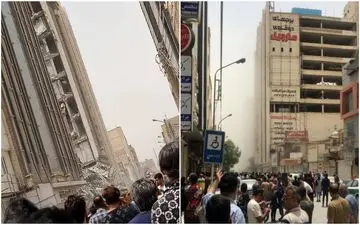 لحظه فرو ریختن ساختمان 9 طبقه در آبادان + ویدئو ناراحت کننده