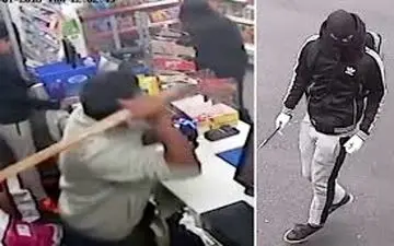 مبارزه شجاعانه فروشنده با سارقان مسلح! +فیلم 