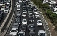 ترافیک سنگین در آزادراه قزوین - کرج - تهران