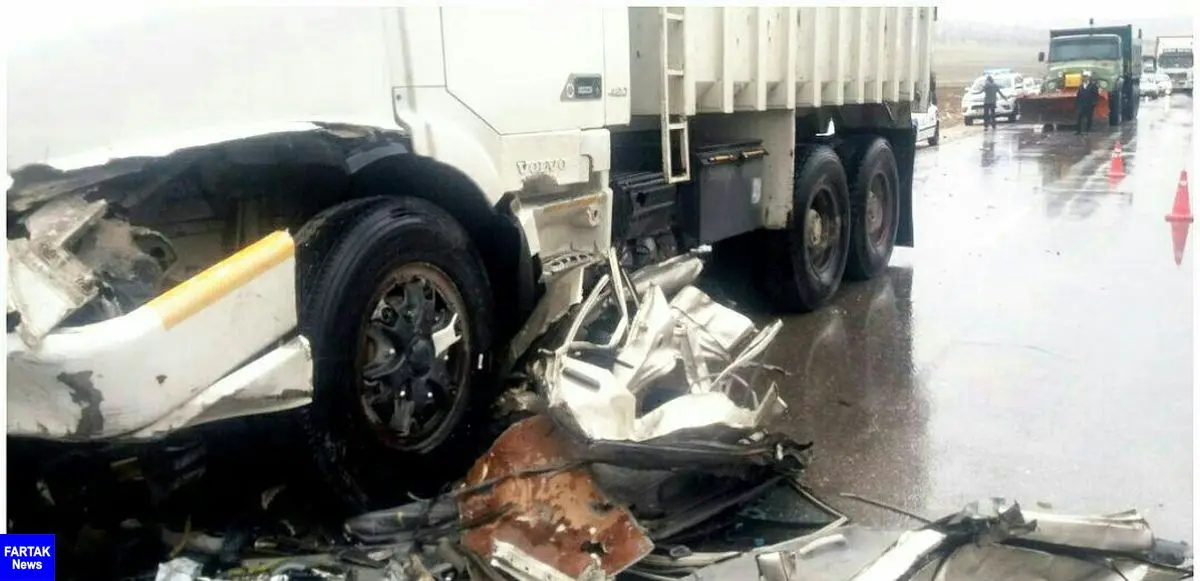 برخورد سواری پراید با کامیون NH باعث مرگ یک مرد ۲۷ساله شد