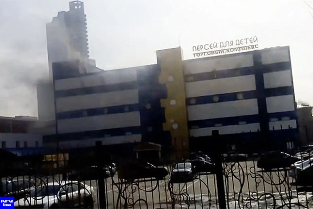 یک مرکز خرید در مسکو طعمه حریق شد/ یک کشته و ۶ زخمی