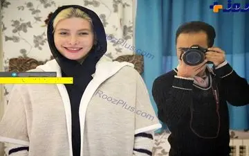 عکس جالب خانم بازیگر با دو دوربین