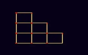 فقط باهوشا این تست رو می‌تونن جواب بدن، کدوم دو چوب کبریت رو برداریم که چهار مربع برامون بمونه؟
