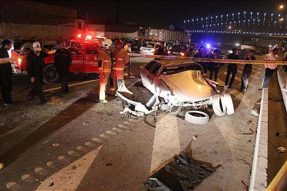 حادثه رانندگی مرگبار خودرو زانتیا در محور کرمانشاه - بیستون با ۳ کشته