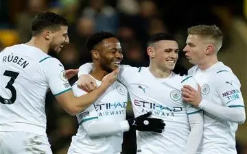 لیگ برتر انگلیس|منچسترسیتی با هت‌‌تریک استرلینگ نوریچ را در هم کوبید