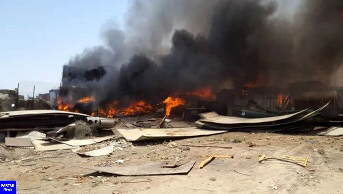 آتش سوزی گسترده در شیراز