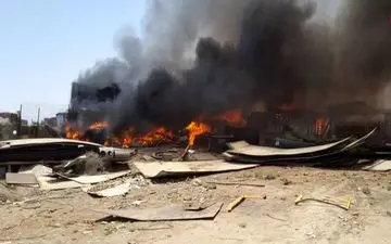 آتش سوزی گسترده در شیراز