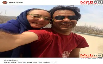 سلفی عاشقانه زوج هنرمند و فعال کمدی (عکس)