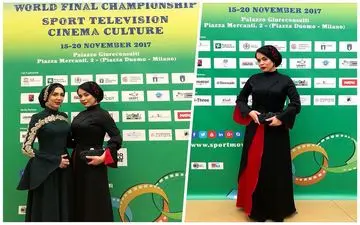 تیپ و لباس عجیب ملیکا شریفی‌نیا در میلان/عکس