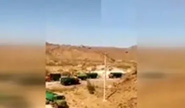 قطار کامیون‌های حامل سوخت قاچاق در سیستان و بلوچستان!