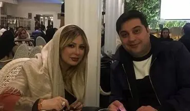 تیپ نیوشا ضیغمی و همسرش دیشب در یک رستوران لوکس