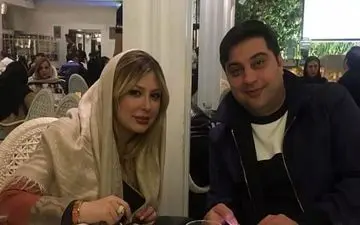 تیپ نیوشا ضیغمی و همسرش دیشب در یک رستوران لوکس