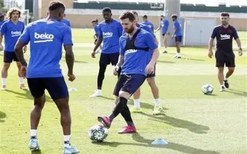 بازگشت مسی به تمرینات گروهی بارسلونا