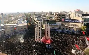 اجتماع حسینی دسته عزاداران حسینیه اعظم زنجان + عکس