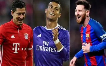 تساوی عجیب مسی، رونالدو و لواندوفسکی روی 53 گل