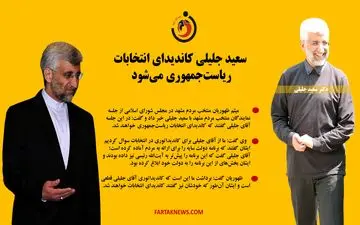  سعید جلیلی کاندیدای انتخابات ریاست‌جمهوری می‌شود 