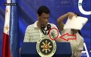 سوسک سخنرانی رئیس جمهوررا قطع کرد