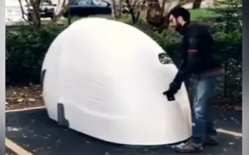 خلاقیت در ساخت پارکینگ موتورسیکلت + فیلم 