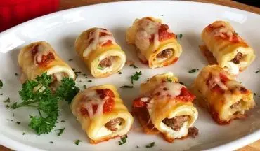طرز تهیه لازانیا لقمه‌ای با پنیر کشدار؛ یک میان‌وعده جذاب