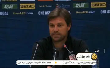 کنفرانس خبری قبل از بازی مربیان تراکتورسازی و الغرافه + فیلم