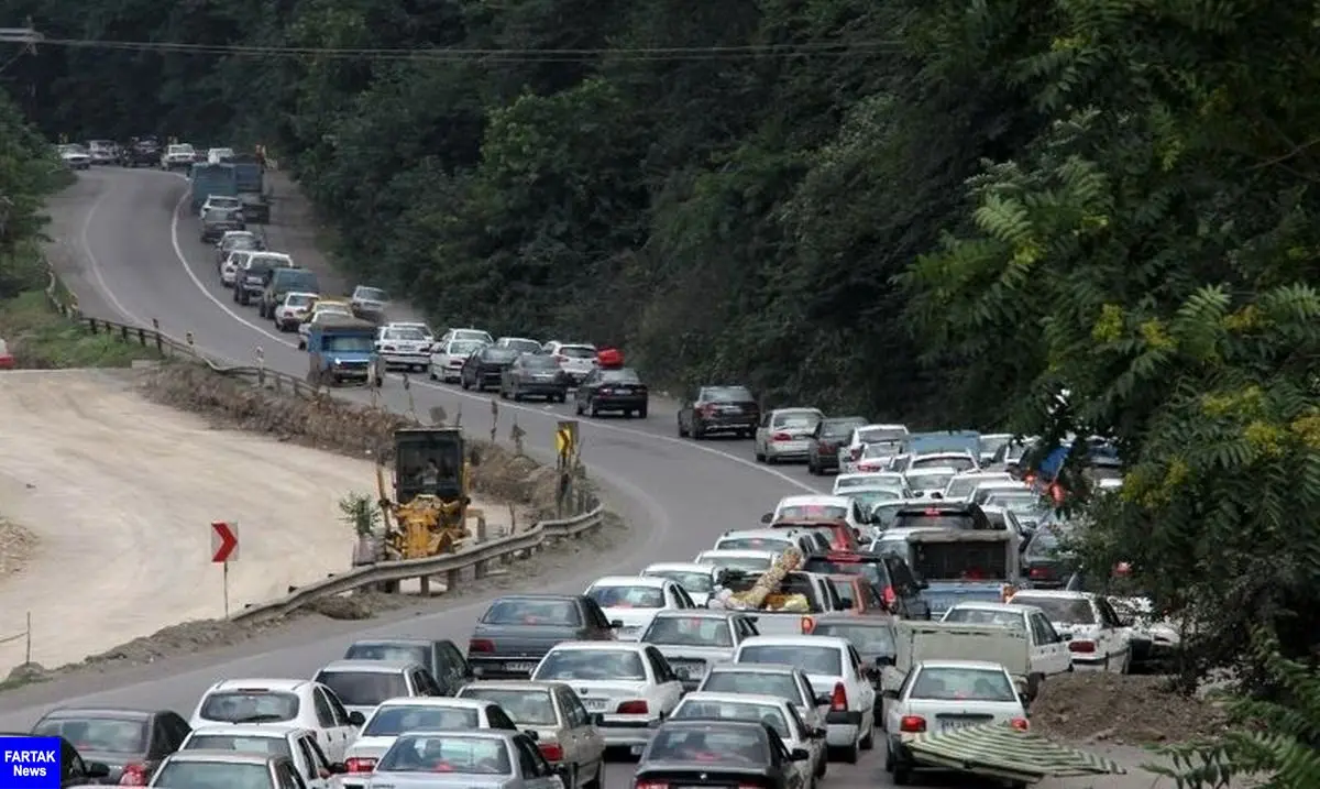 بدرقه مسافران تابستانی با ترافیک نیمه سنگین جاده‌های مازندران
