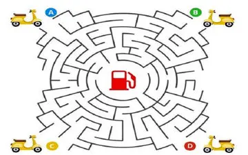 اگر باهوشی بگو ببینم کدوم موتور زودتر به پمپ بنزین می رسد؟