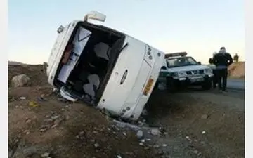 واژگونی خونین اتوبوس مسافربری در زنجان