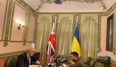 جانسون با رئیس جمهوری اوکراین در کی‌یف دیدار کرد