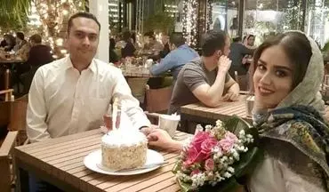 جشن سالگرد ازدواج هانیه غلامی و همسرش + عکس