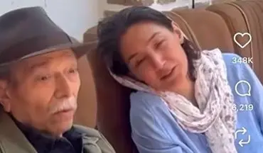 ویدیویی فوق العاده احساسی از دیدار هدیه تهرانی و استاد علی نصیریان 