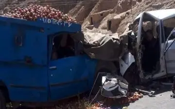 ۲ کشته و ۴ مصدوم حاصل برخورد پراید با نیسان در جاده کلات