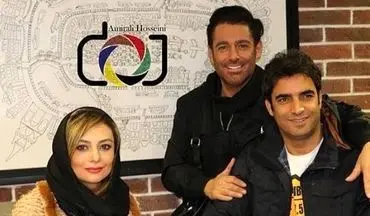 تیپ رضا گلزار در کنار یکتا ناصر و همسرش  در یک مراسم