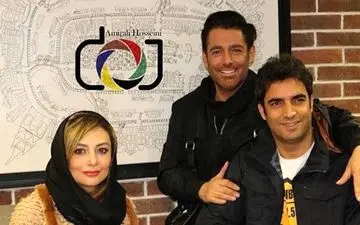 تیپ رضا گلزار در کنار یکتا ناصر و همسرش  در یک مراسم