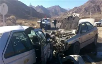 تصادف پژو با سمند در بستک هرمزگان دو نفر را به کام مرگ برد