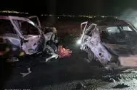 آتش مرگبار در جاده؛ تصادف هولناک با ۳ کشته
