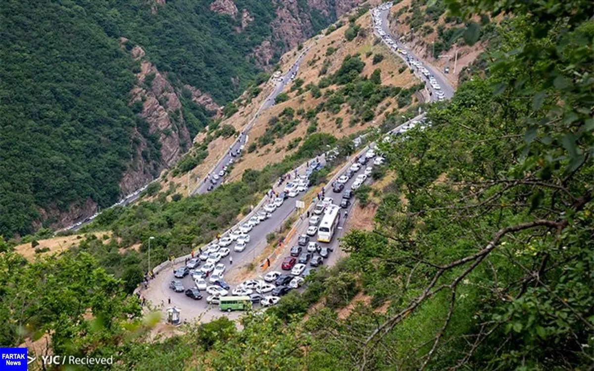 جاده چالوس به روی مسافران بسته شد
